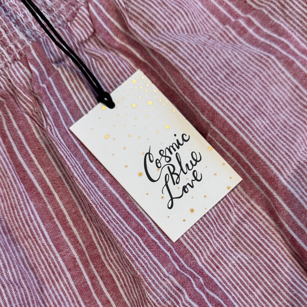 Striped Pink Wide Leg Pants - Picture 2 of 11